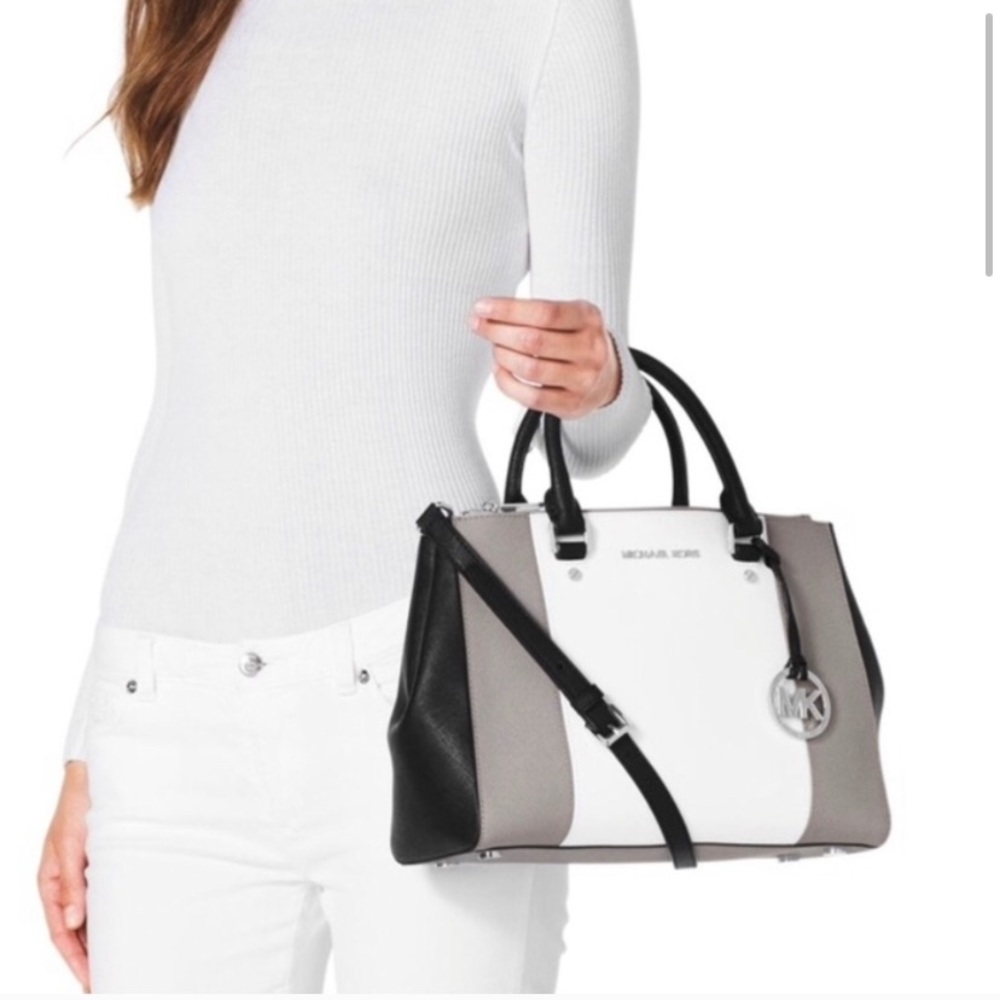 Michael Kors Sutton Center Stripe Medium Satchel